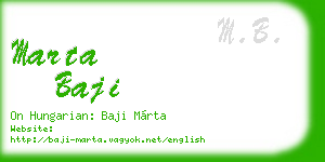 marta baji business card