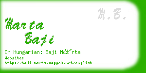 marta baji business card